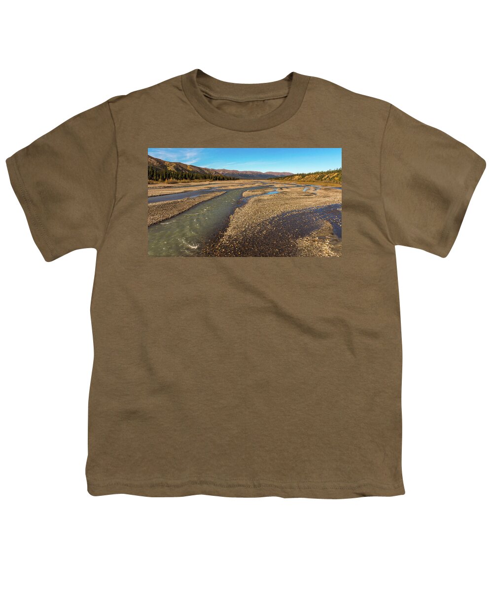 Alaska Youth T-Shirt featuring the photograph Rivers of Denali National Park by Brenda Jacobs