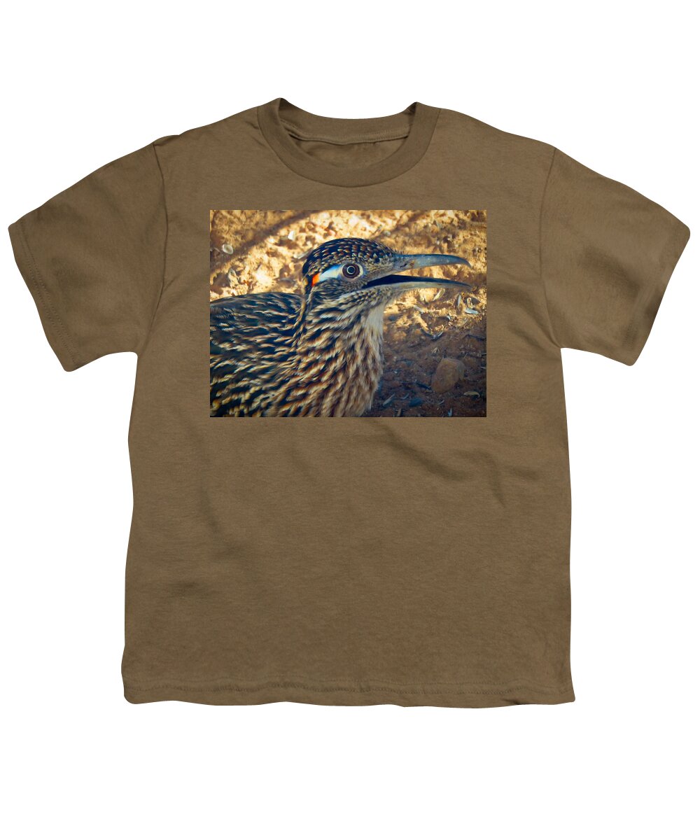 Arizona Youth T-Shirt featuring the photograph Roadrunner Portrait by Judy Kennedy
