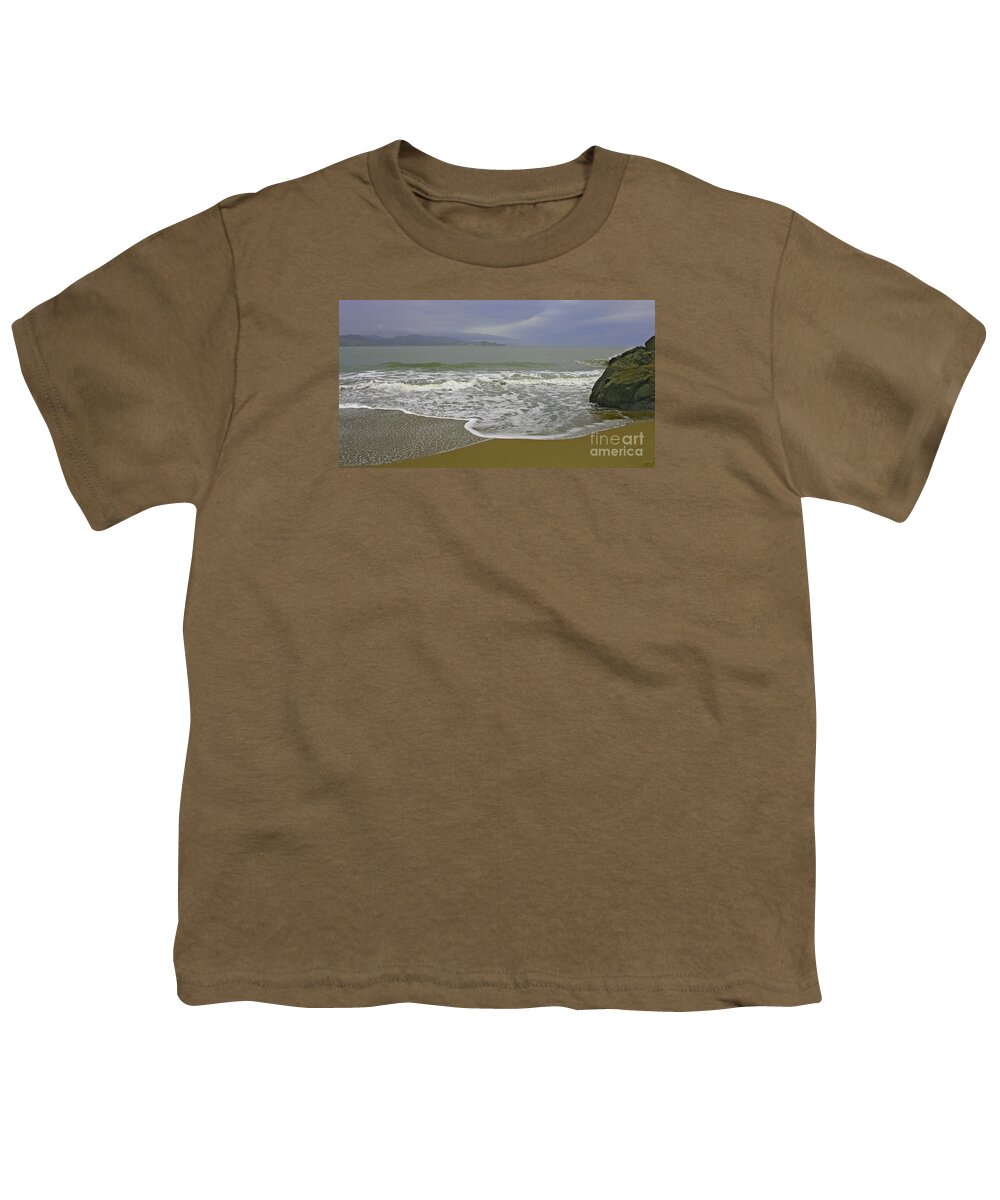 Beach Youth T-Shirt featuring the photograph Rock and Sand by Joyce Creswell