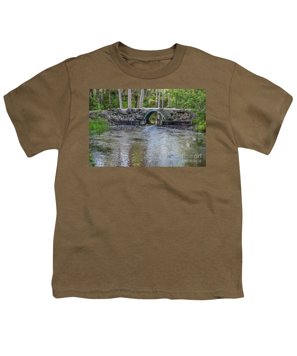 Footbridge Youth T-Shirt featuring the photograph Rocky Footbridge by Tom Claud