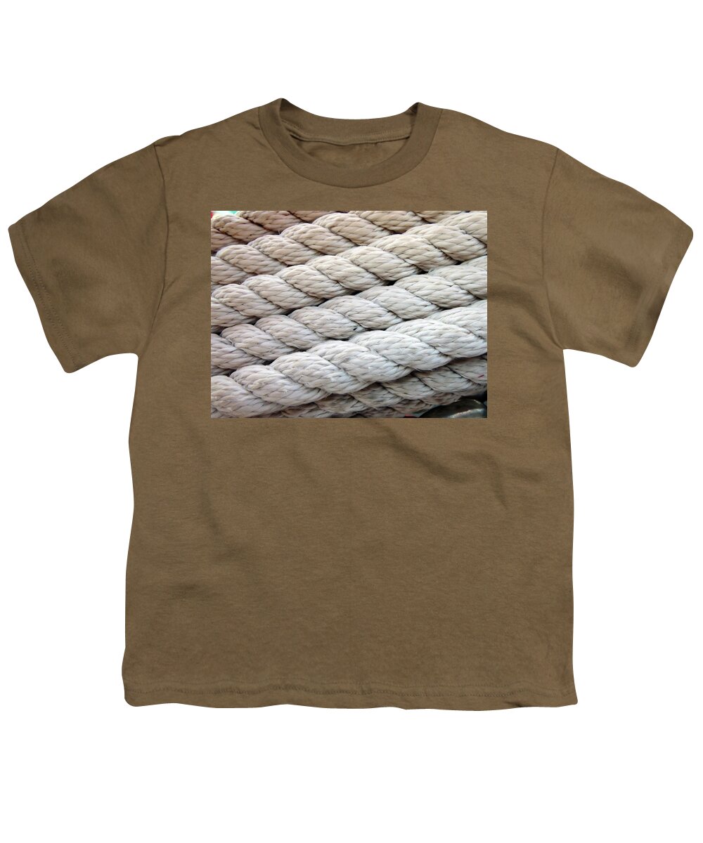 Rope Youth T-Shirt featuring the photograph Rope Strands by Ted Keller