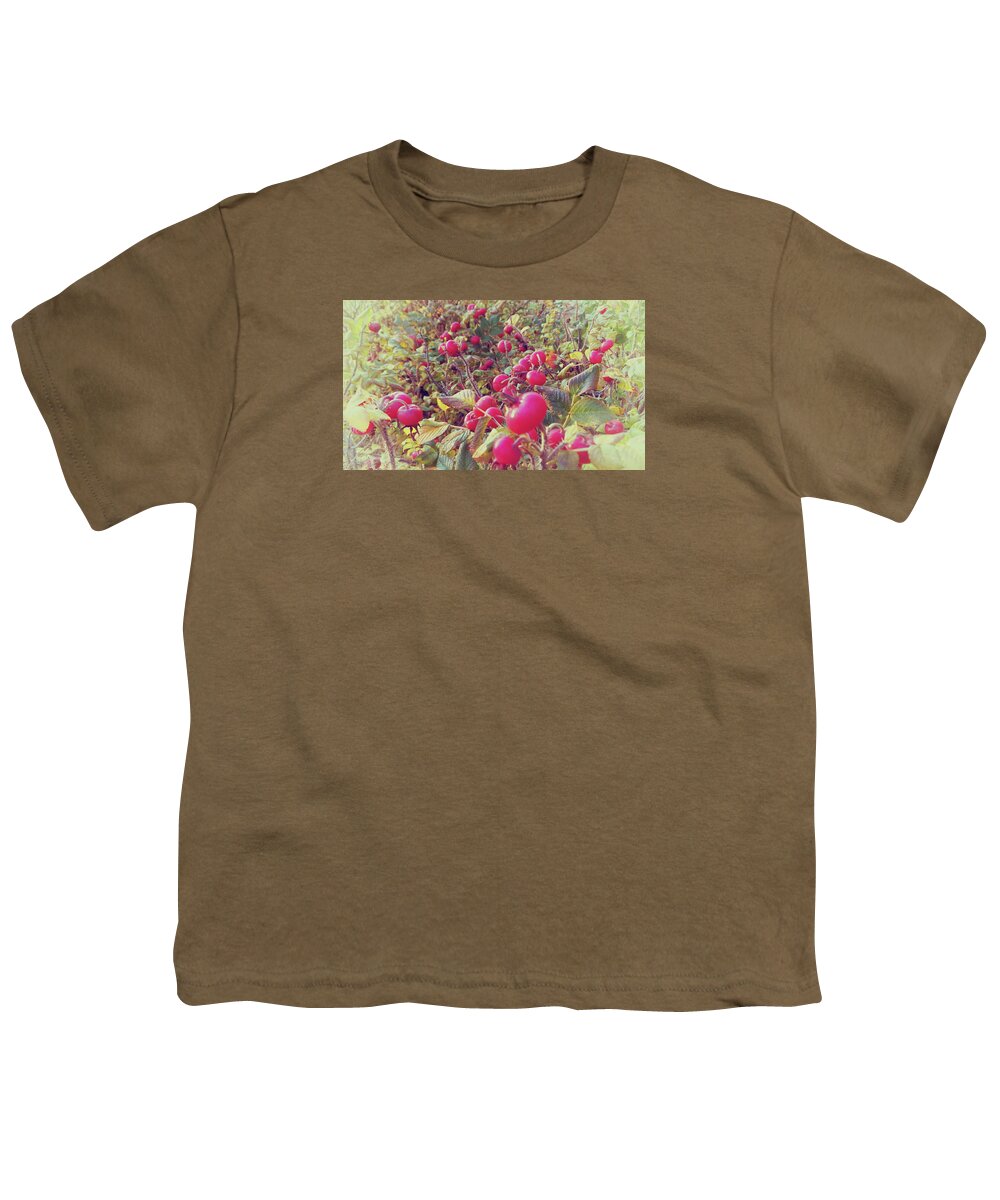 Rose Hips-vintage Youth T-Shirt featuring the photograph Rose Hips-vintage by Mike Breau