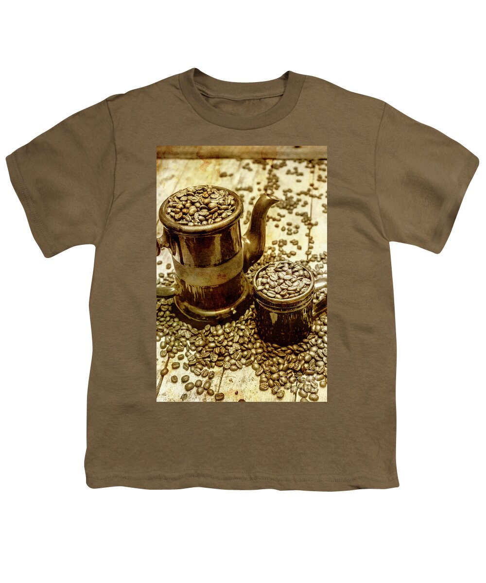 Coffee Youth T-Shirt featuring the photograph Rusty old cafe still life artwork by Jorgo Photography