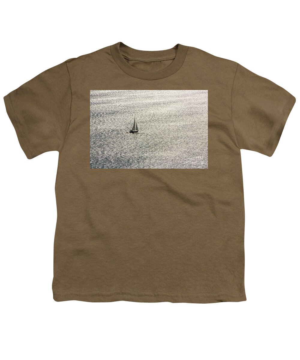 Yacht Youth T-Shirt featuring the photograph Sailing on a shimmering sea by Sheila Smart Fine Art Photography