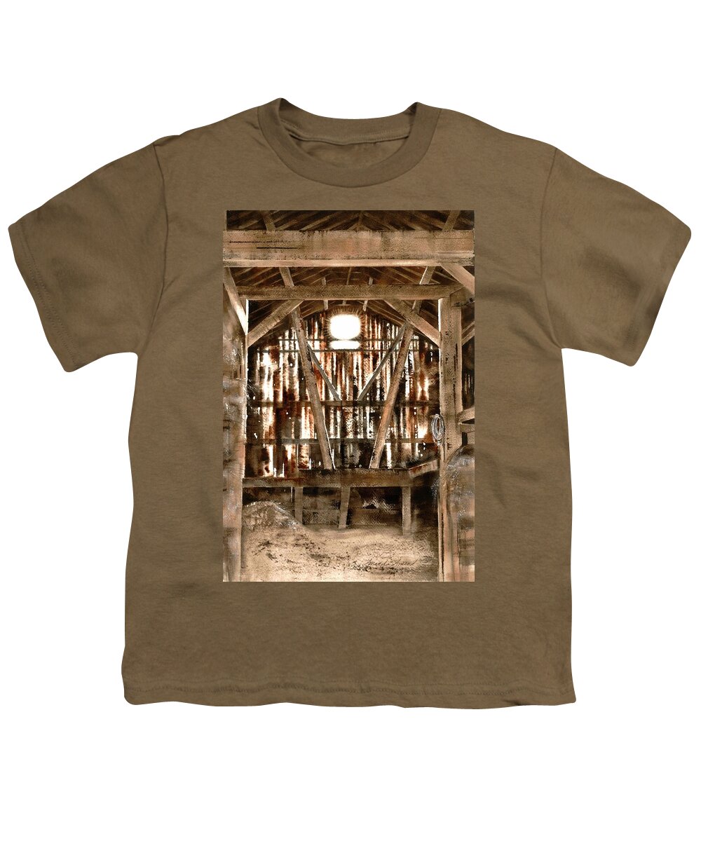 Barn Youth T-Shirt featuring the painting Sanctuary by Amanda Amend