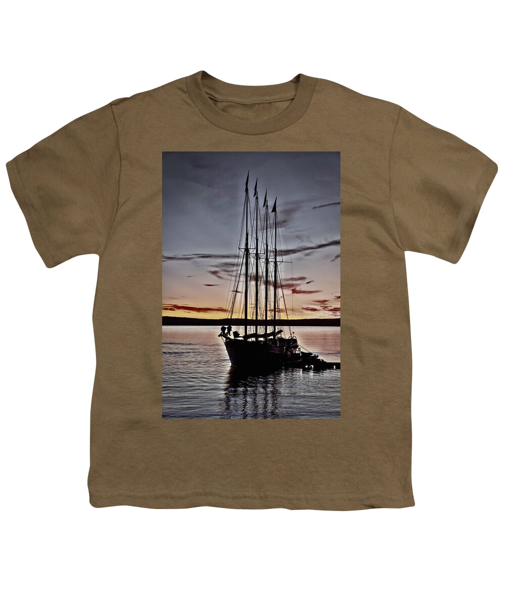 Sunrise Youth T-Shirt featuring the photograph Schooner Sunrise #6 by Stuart Litoff