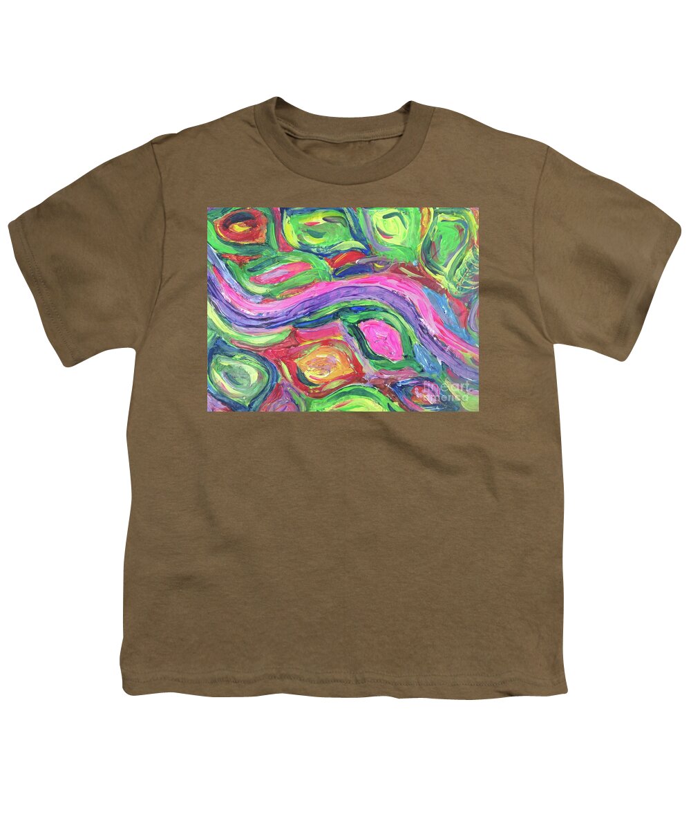 Seashells Youth T-Shirt featuring the painting Seashells by Sarahleah Hankes