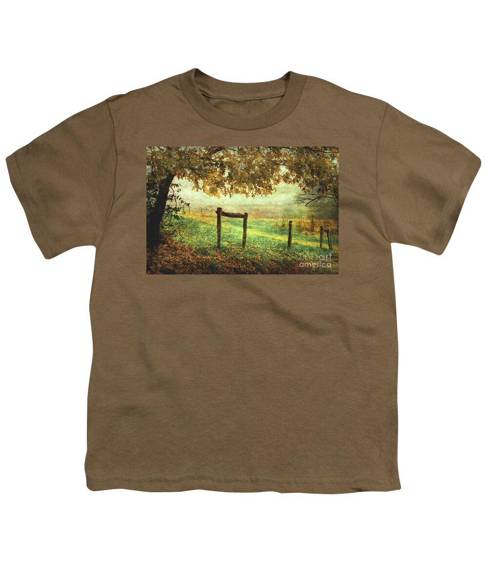 Fence Row Youth T-Shirt featuring the photograph Seasons Ending by Michael Eingle