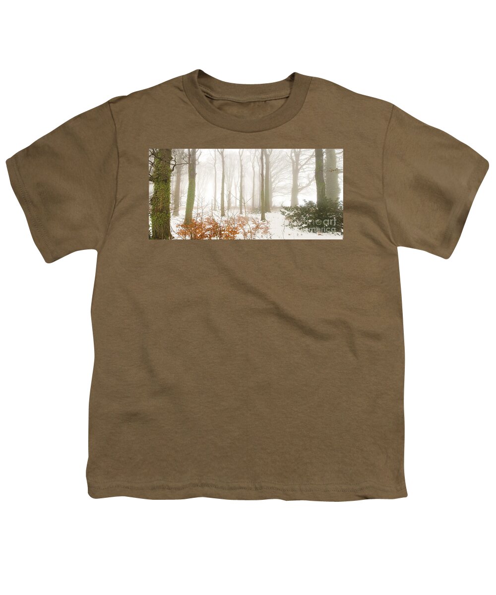 Snow Youth T-Shirt featuring the photograph Snow in the woods by Colin Rayner