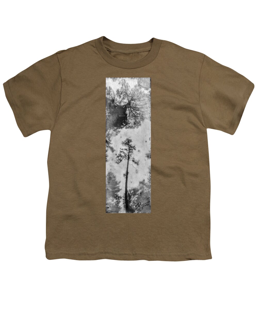 Encaustic Youth T-Shirt featuring the mixed media Solitary Haze by Roseanne Jones