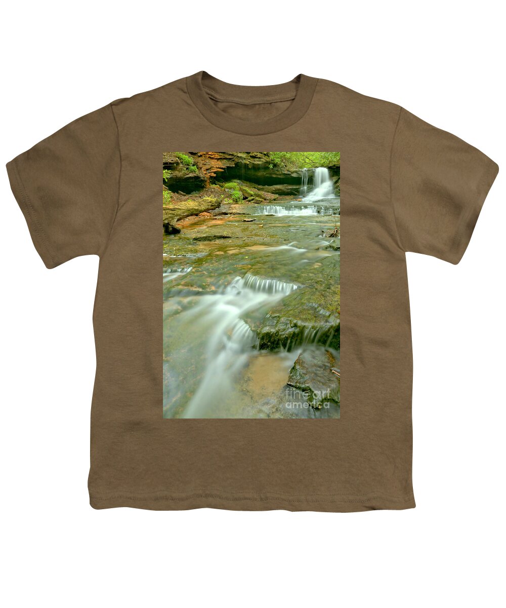 Cave Falls Youth T-Shirt featuring the photograph Somerset PA Cave Falls Portrait by Adam Jewell