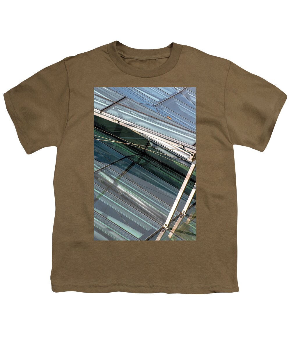 #chicago #architecture #downtown #abstract #design #art #photography #design #abstractarchitecturalphotography Youth T-Shirt featuring the photograph Spertus Institute Jewish Michigan v2 DSC_4430 by Raymond Kunst