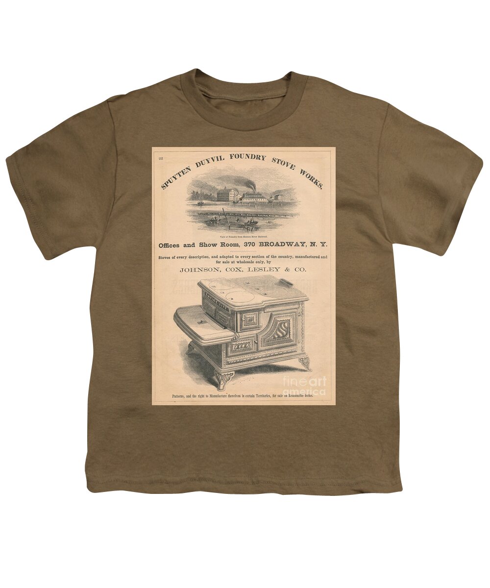 1859 Youth T-Shirt featuring the photograph Spuyten Duyvil Stoveworks by Cole Thompson