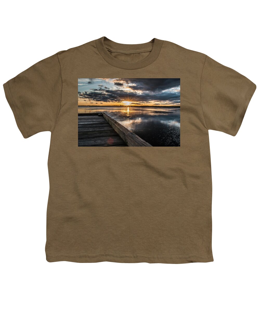 Sunset Youth T-Shirt featuring the photograph Sunset at Back Bay 2 by Larkin's Balcony Photography