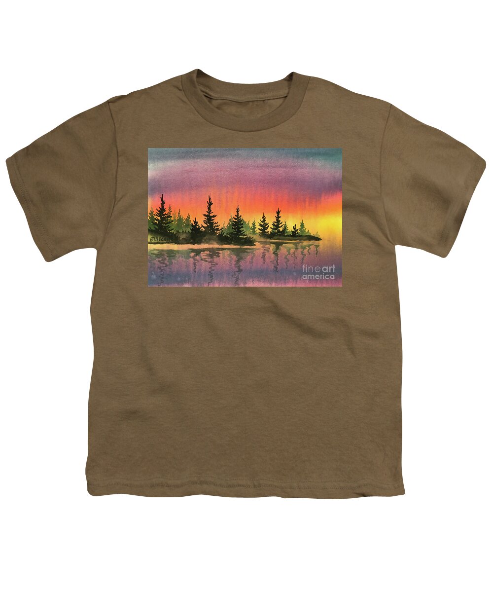 Sunset Study Iii Youth T-Shirt featuring the painting Sunset Study III by Teresa Ascone