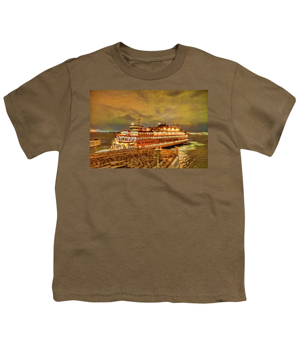 Staten Island Ferry Youth T-Shirt featuring the photograph Swing the Tail by S Paul Sahm