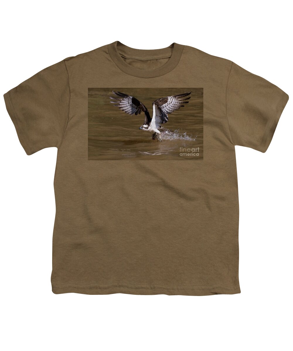Bird Youth T-Shirt featuring the photograph Talon Fish Swipe by Art Cole