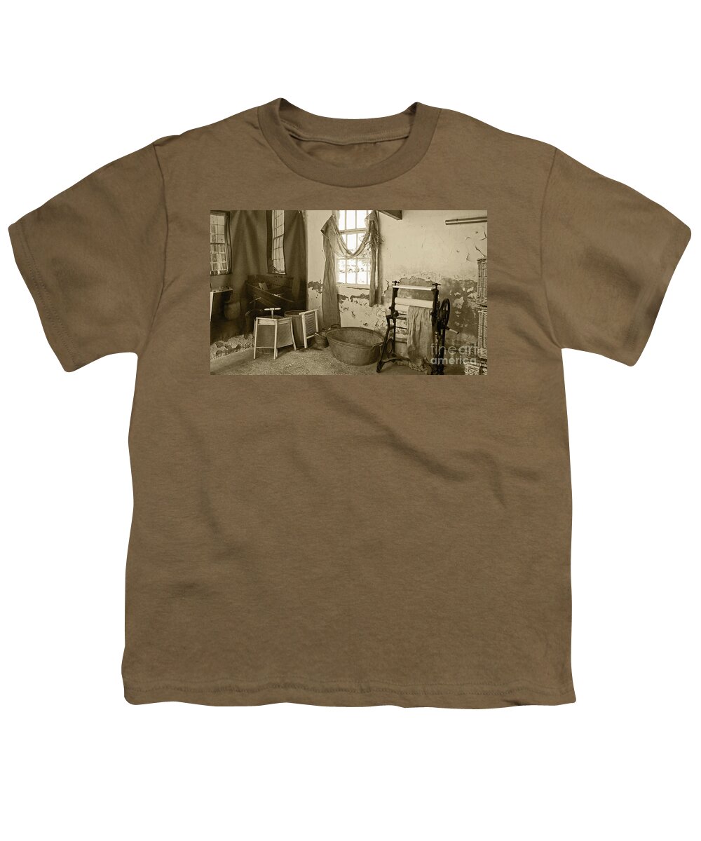 Welfare Youth T-Shirt featuring the photograph The Art of Welfare. Wash-house. by Elena Perelman