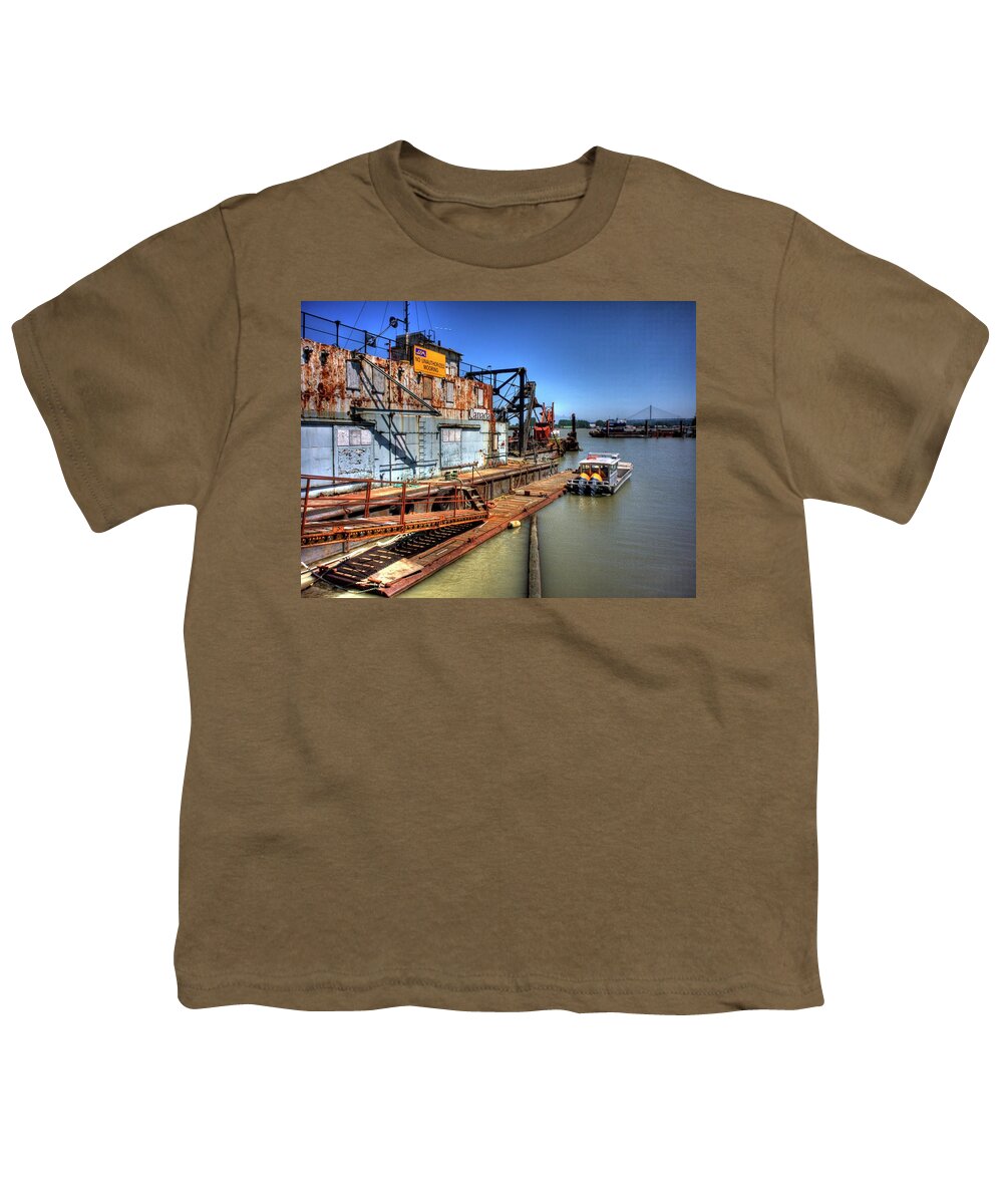 Waterfront Youth T-Shirt featuring the photograph The Dock by Lawrence Christopher