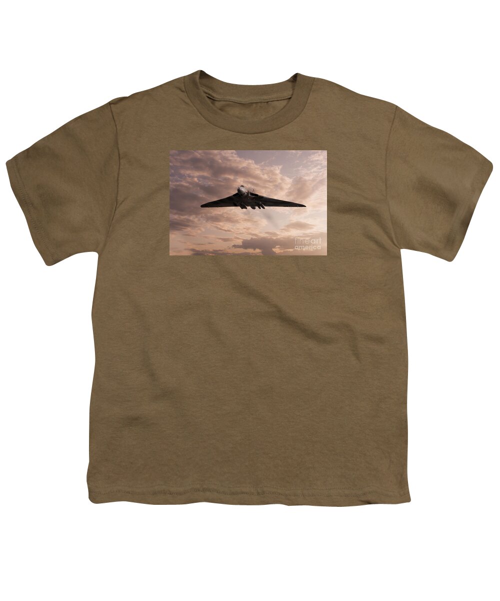 Avro Youth T-Shirt featuring the digital art The Iconic Vulcan by Airpower Art