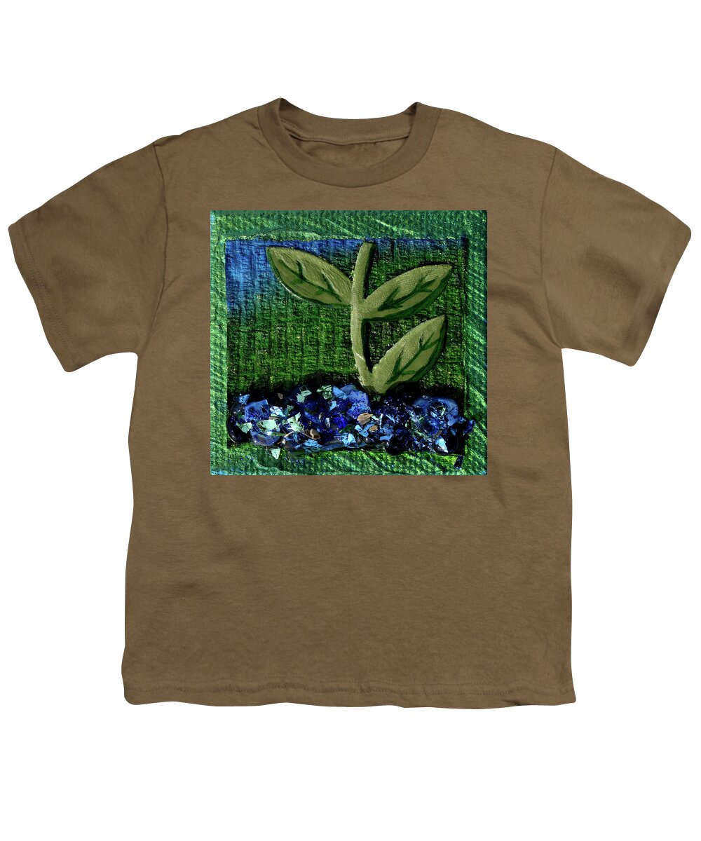 Seedling Youth T-Shirt featuring the mixed media The Seedling by Donna Blackhall
