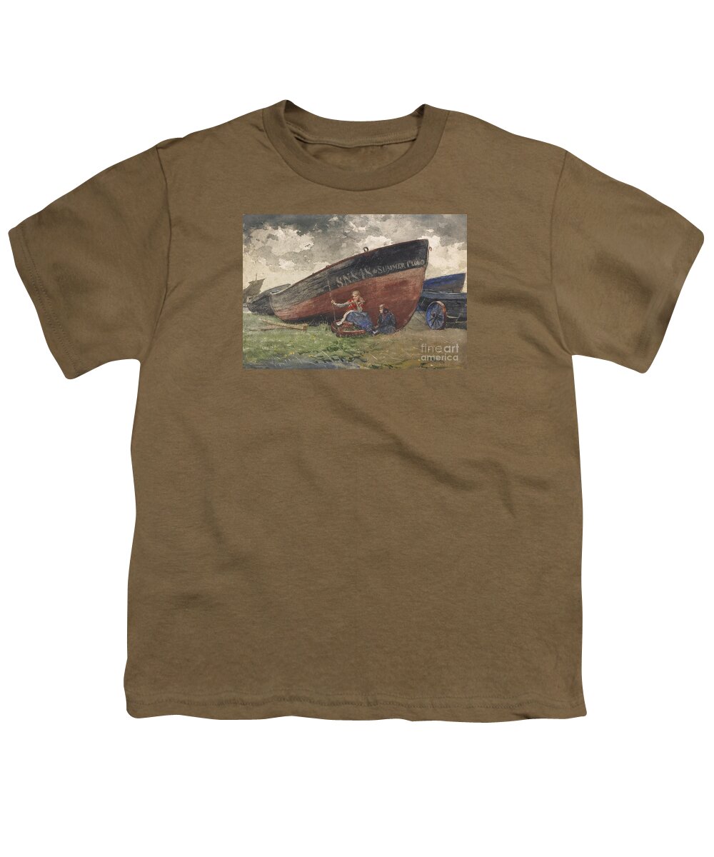 Winslow Homer 1836 - 1910 The Summer Cloud. Boat Youth T-Shirt featuring the painting The Summer Cloud by MotionAge Designs