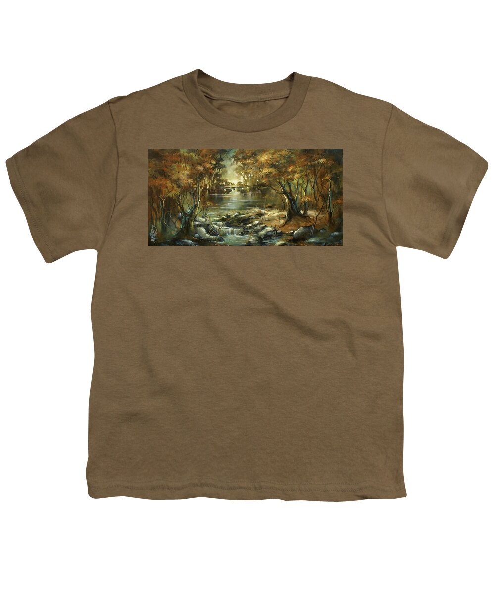 Landscape Youth T-Shirt featuring the painting The Way Home by Michael Lang