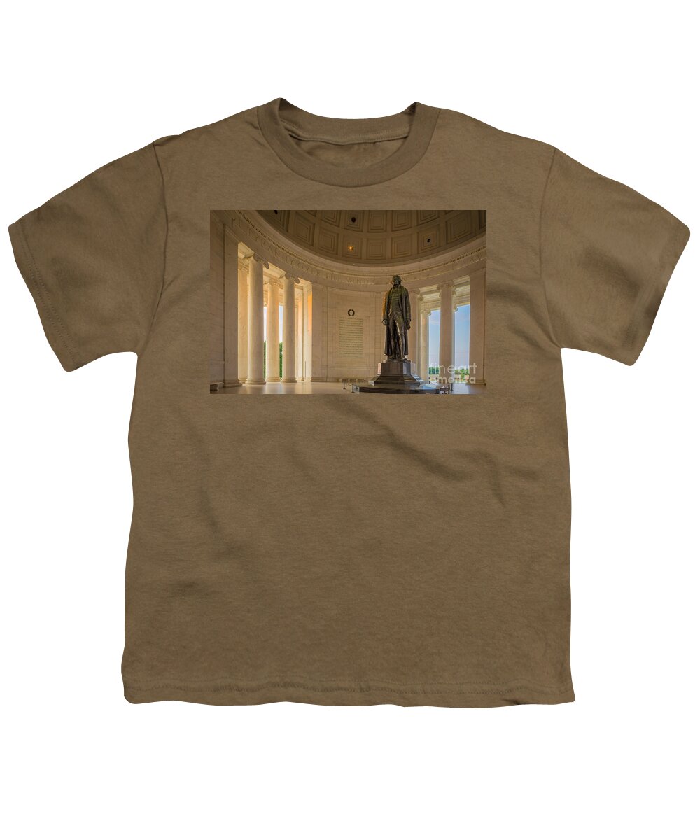 America Youth T-Shirt featuring the photograph Thomas Jefferson by Inge Johnsson