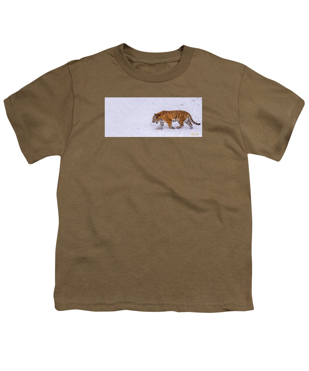 Animals Youth T-Shirt featuring the photograph Tiger Prowling by Rikk Flohr