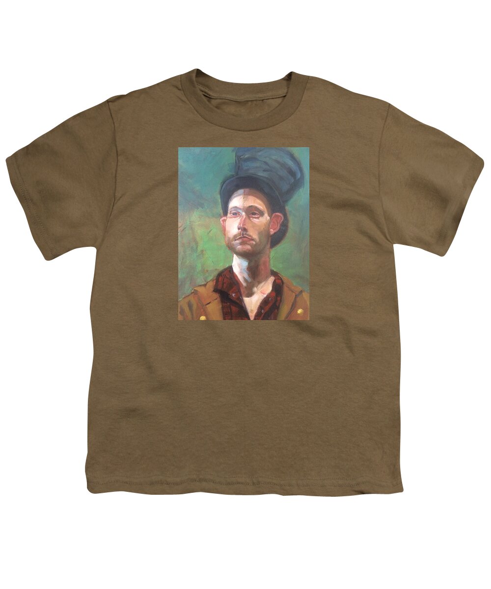 Jaeme Bereal Youth T-Shirt featuring the painting Topper by Kim Kent