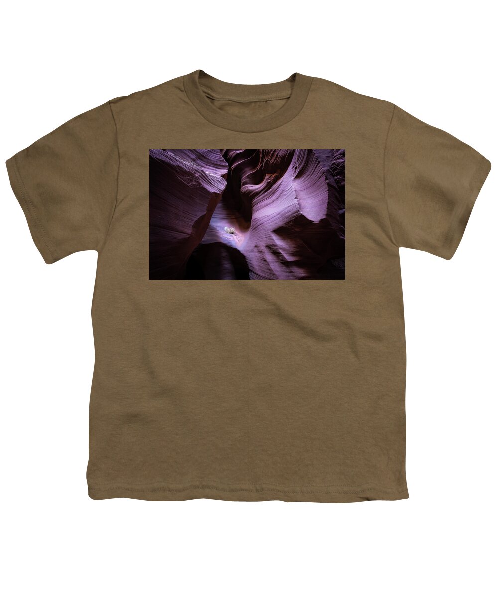 Antelope Canyon Youth T-Shirt featuring the photograph Twists and Turns II by Jon Glaser