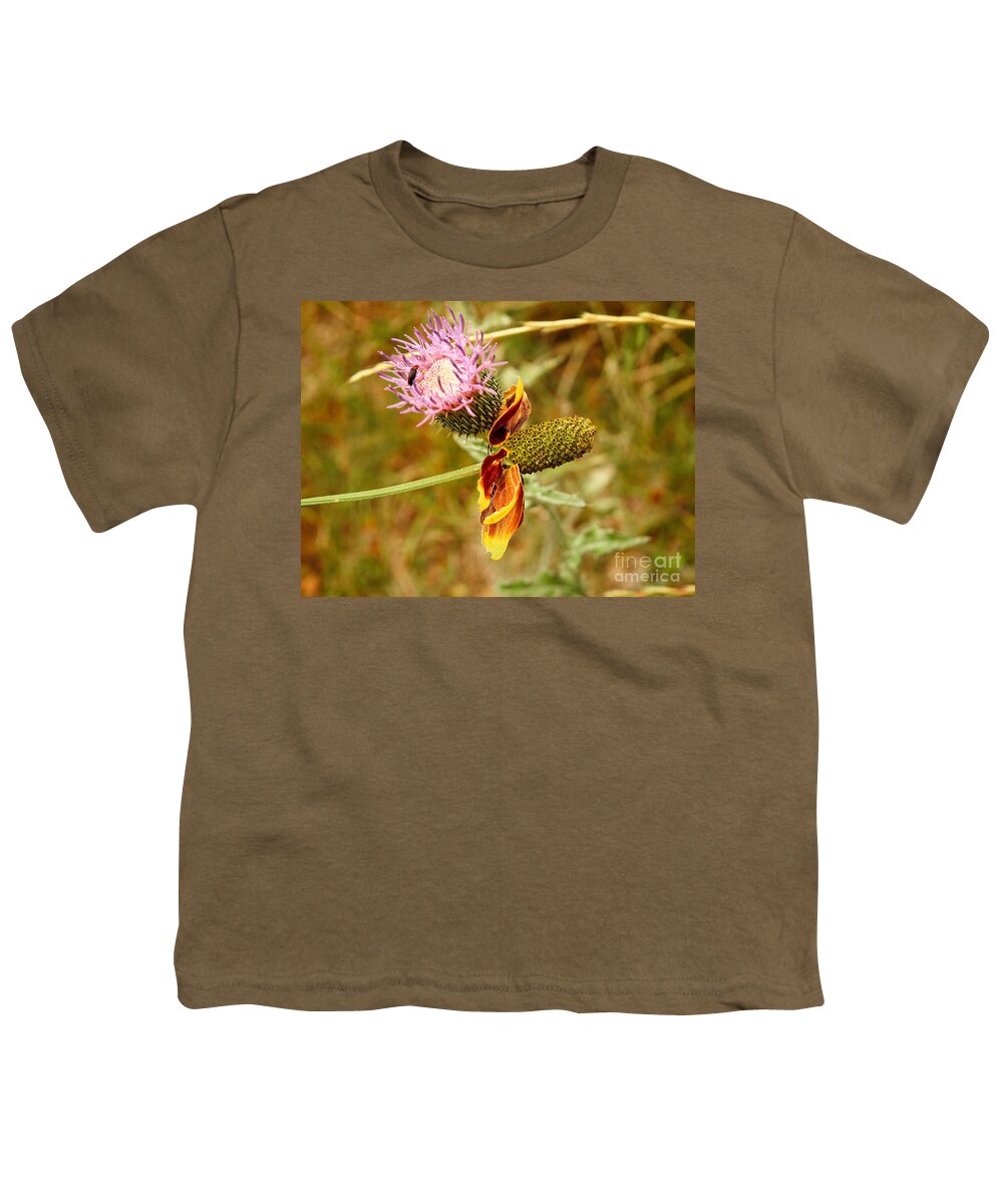 Wildflowers Youth T-Shirt featuring the photograph Two Wild Wallflowers by Ella Kaye Dickey