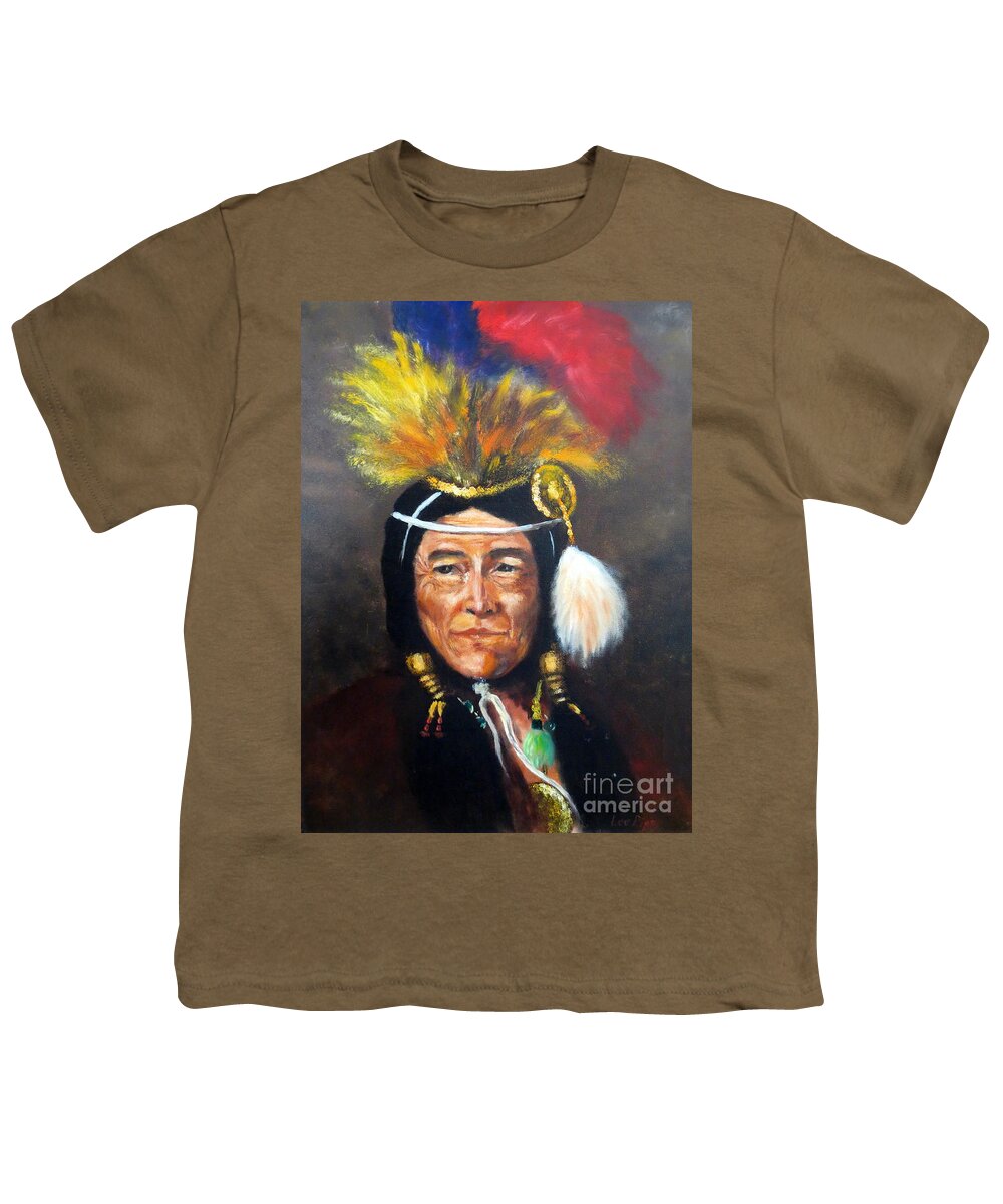 Lee Piper Youth T-Shirt featuring the painting Uncle Joe by Lee Piper