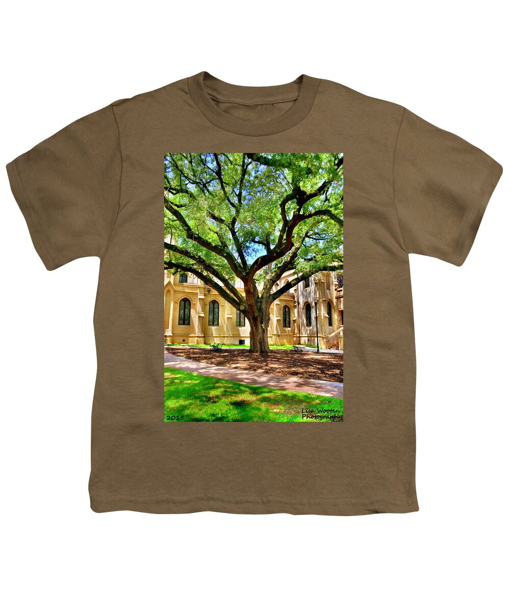 Under The Old Oak Tree Youth T-Shirt featuring the photograph Under The Old Oak Tree by Lisa Wooten