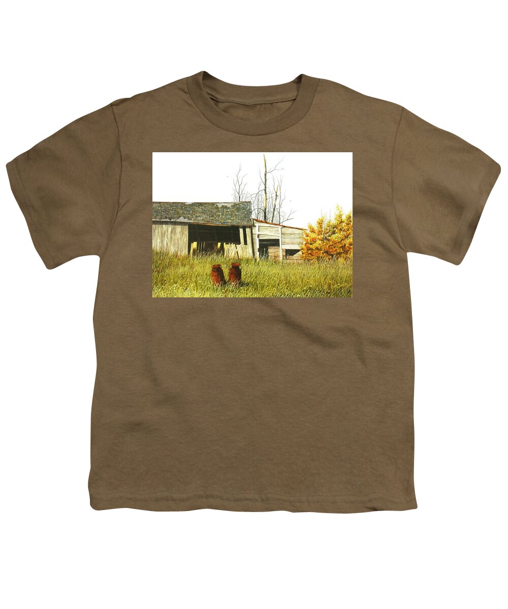 Autumn Youth T-Shirt featuring the painting Untitled #27 by Conrad Mieschke