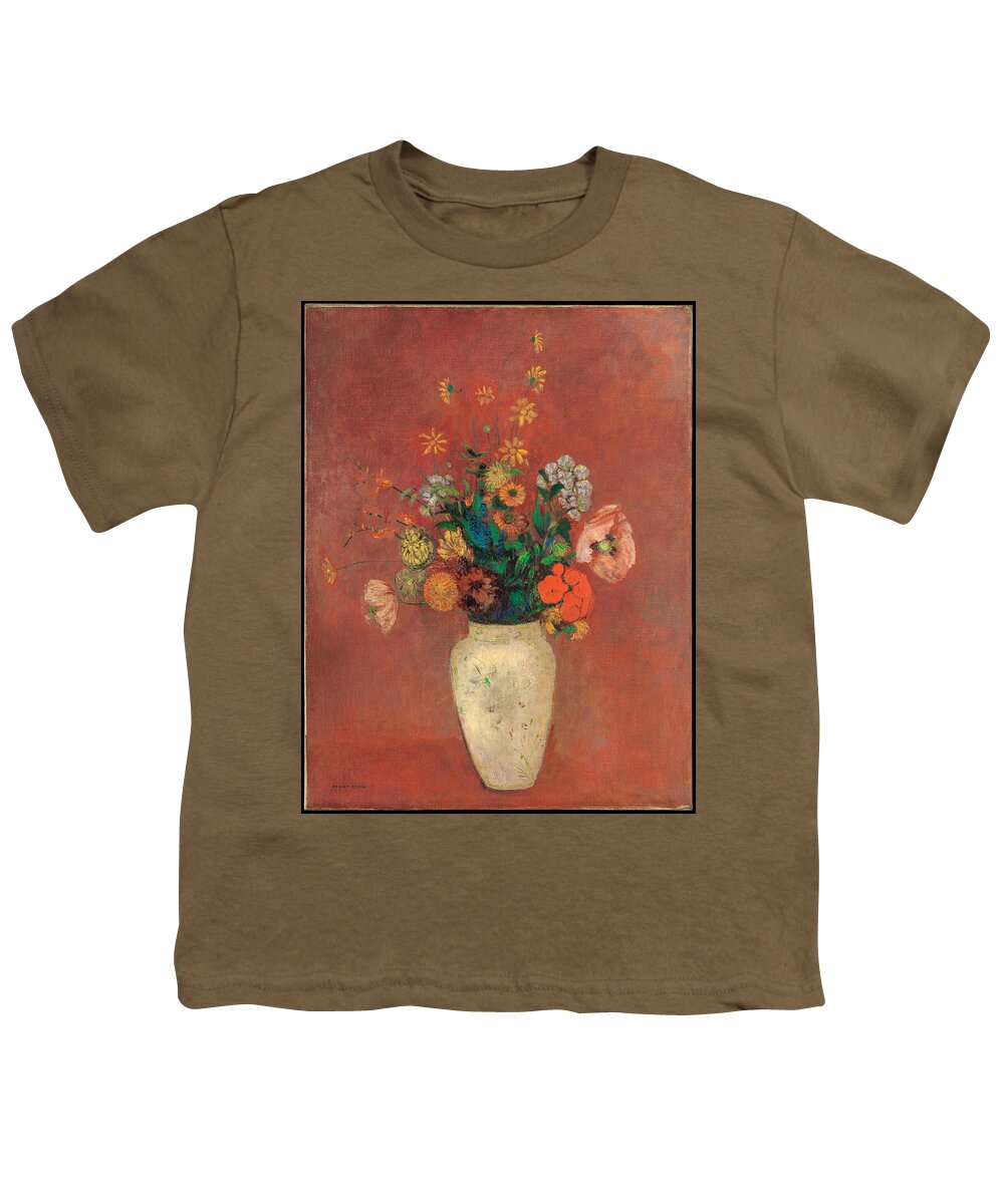 Bouquet Of Flowers In A Vase Youth T-Shirt featuring the photograph van Gogh's Bouquet  by S Paul Sahm