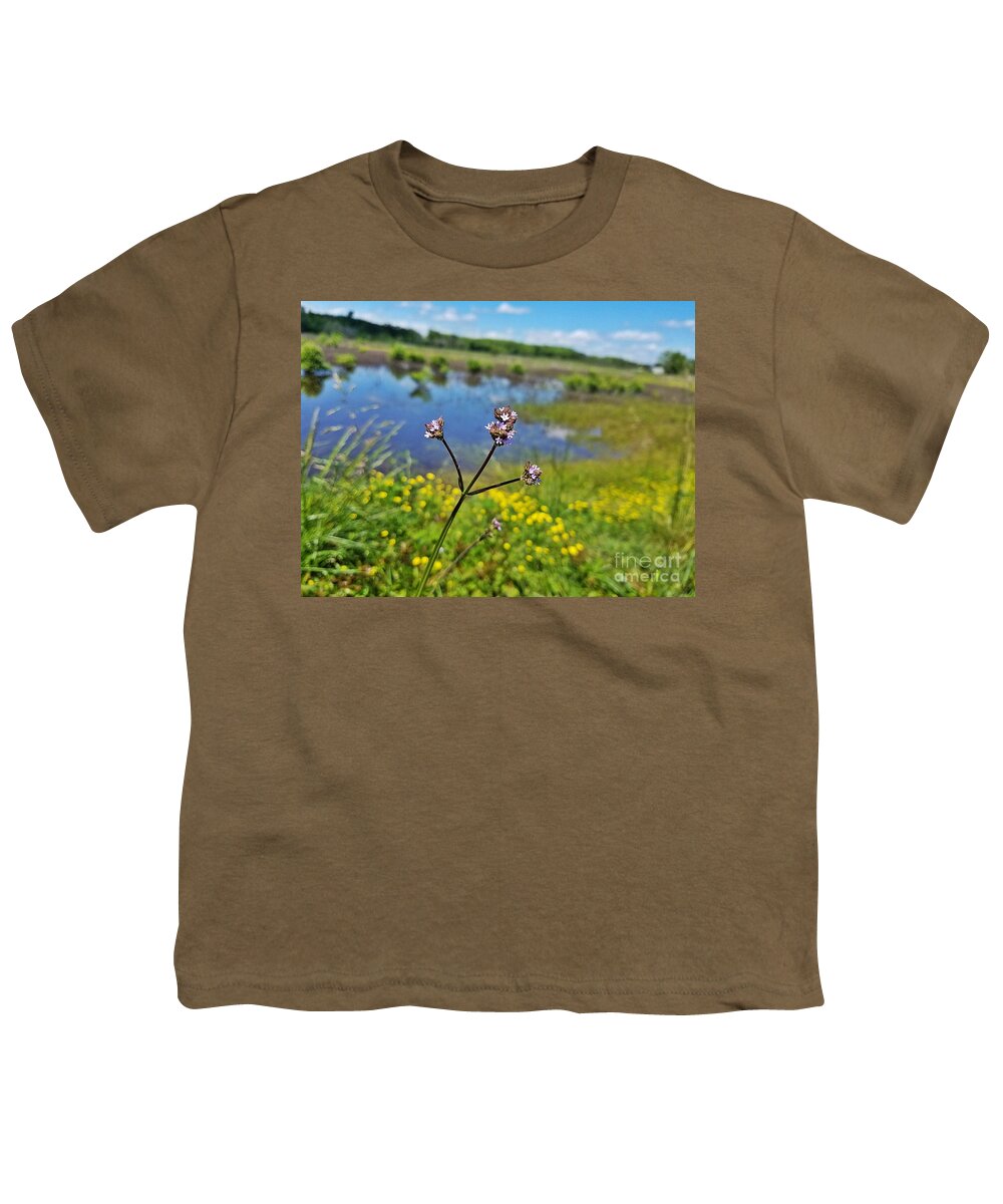 Vervain In The Wetlands Youth T-Shirt featuring the photograph Vervain in the Wetlands by Maria Urso