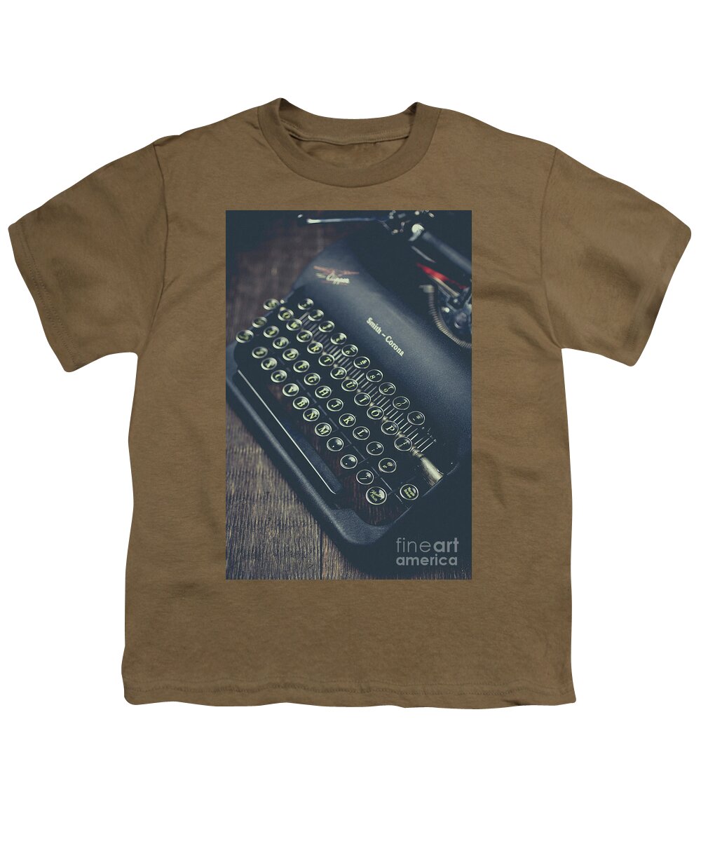 Still Life Youth T-Shirt featuring the photograph Vintage Typewriter Faded Film by Edward Fielding