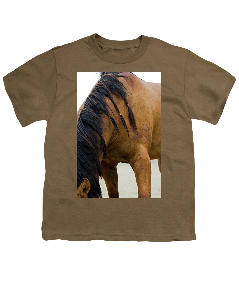 Pony Youth T-Shirt featuring the photograph War Horse by Lorraine Devon Wilke