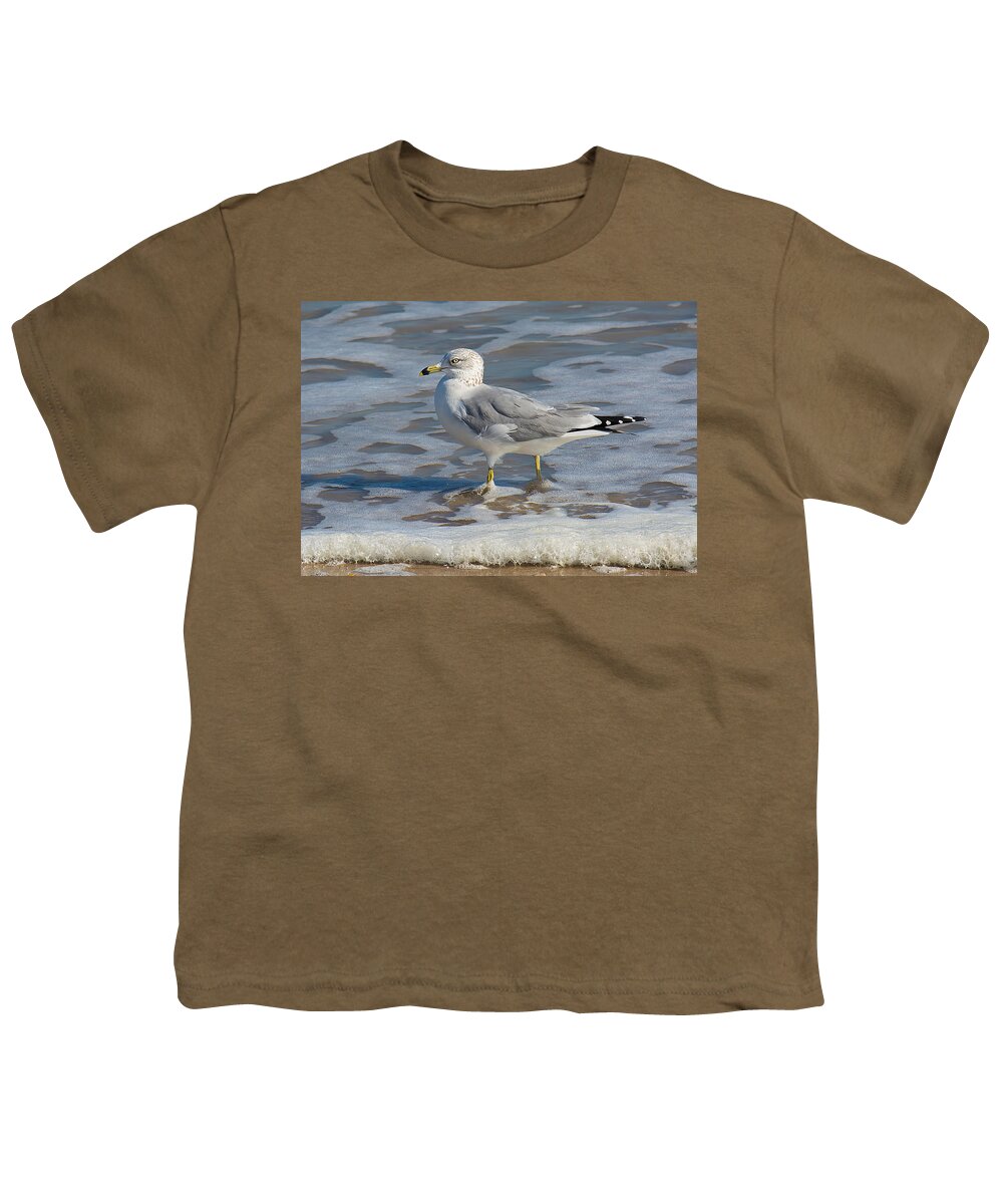 Wildlife Youth T-Shirt featuring the photograph Warm Water Wading by Kenneth Albin