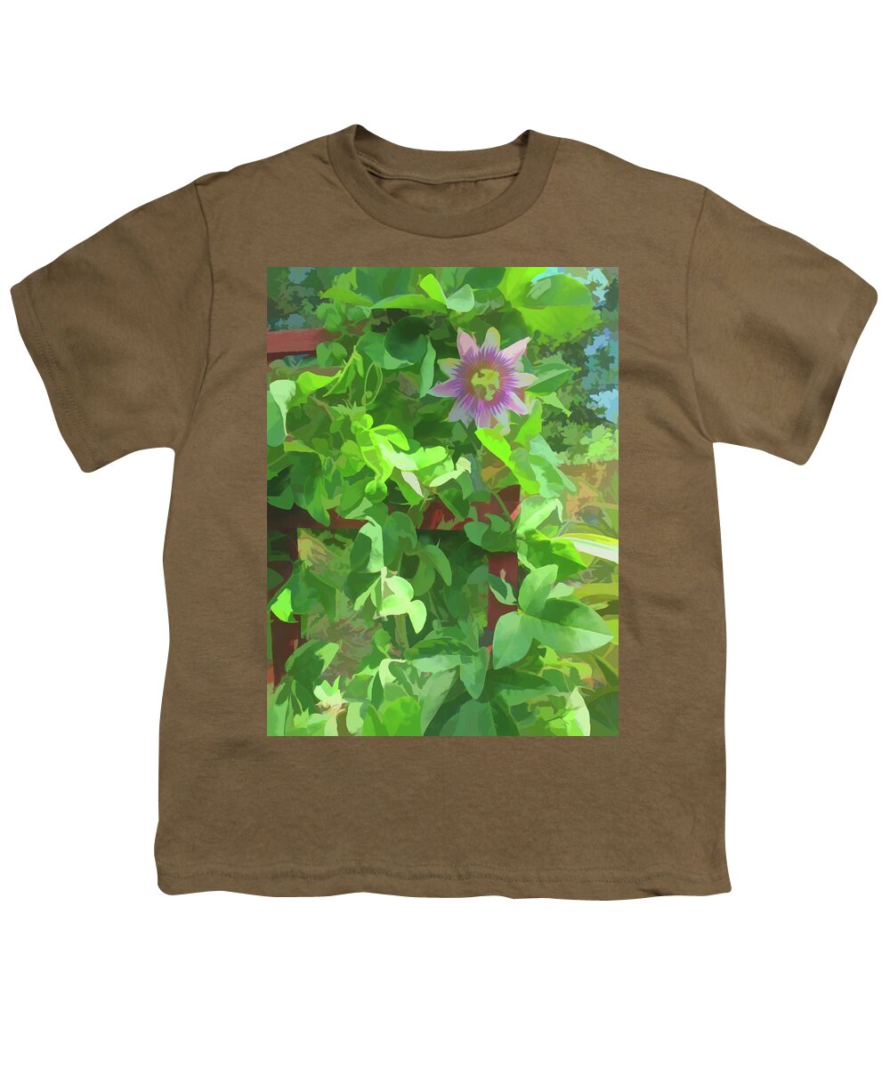 Passion Flower Youth T-Shirt featuring the photograph Watercolor Passion Flower 2 by Aimee L Maher ALM GALLERY