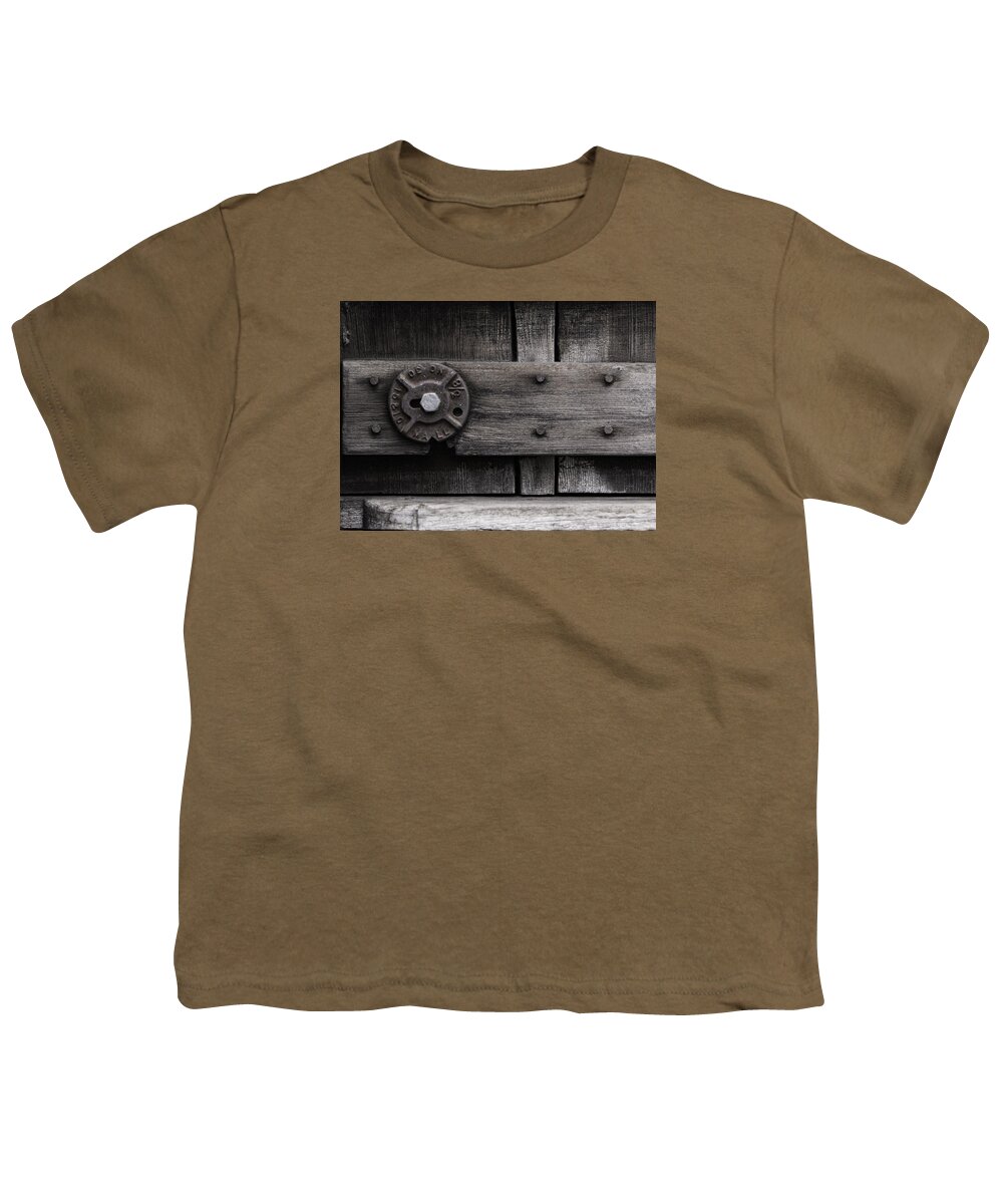 Macro Youth T-Shirt featuring the photograph Weathered Wood and Metal Four by Kandy Hurley