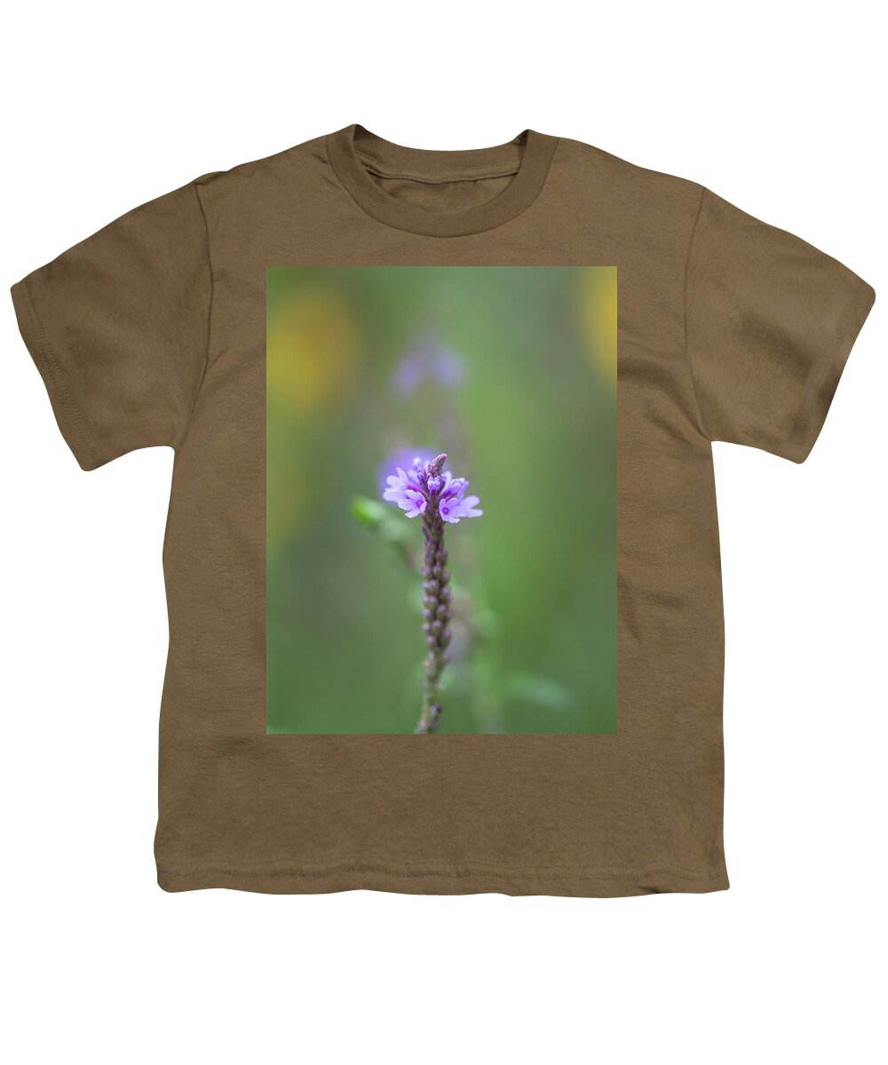 Illinois Youth T-Shirt featuring the photograph Wild Purple Flower Macro by Joni Eskridge