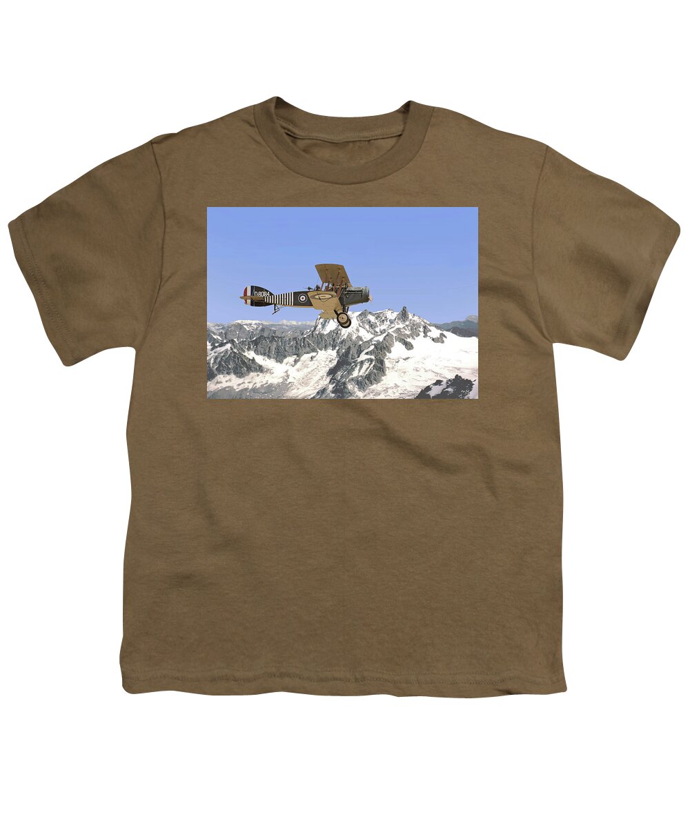 Aircraft Youth T-Shirt featuring the photograph WW1 - Bristol Fighter by Pat Speirs