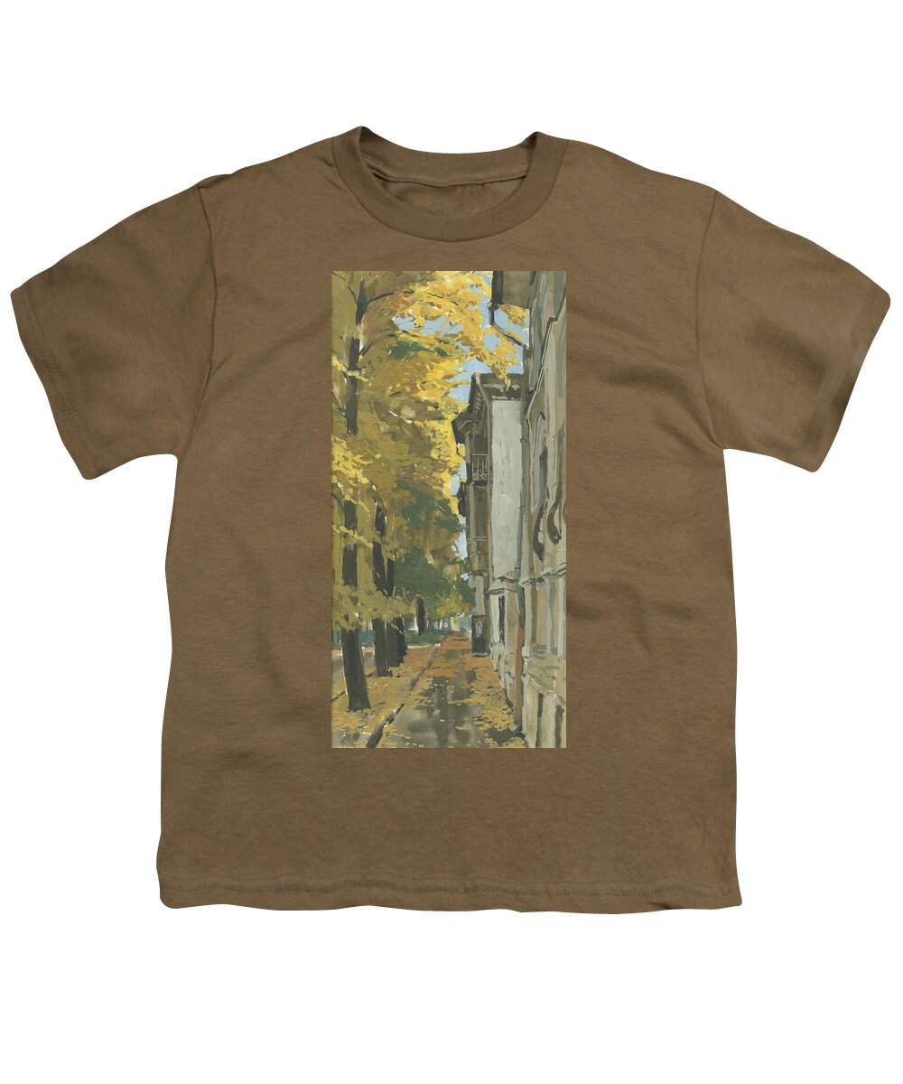 Igor Sakurov Youth T-Shirt featuring the painting Yaroslavl. Golden Autumn by Igor Sakurov