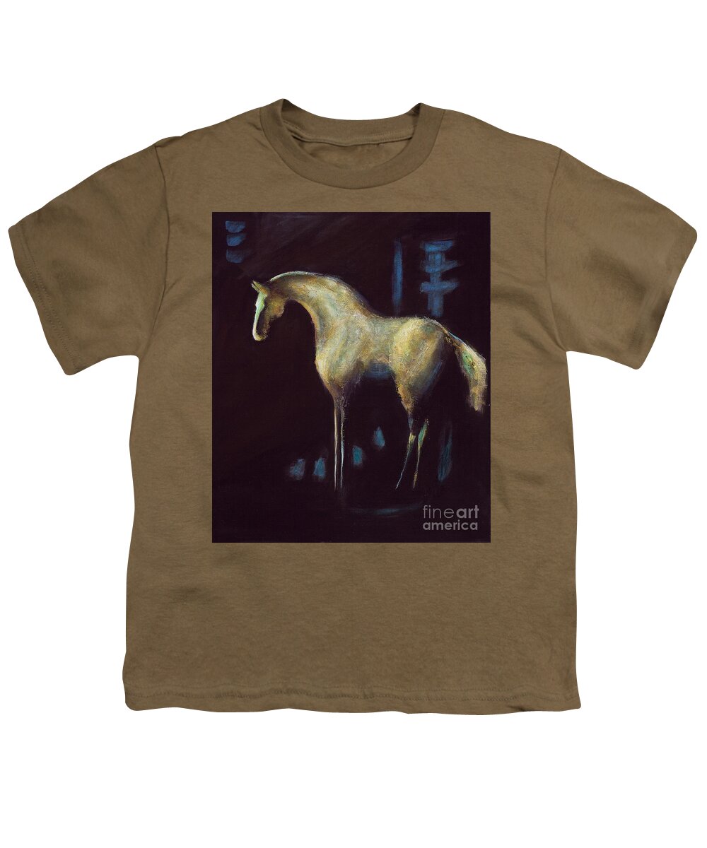 Horse Art Youth T-Shirt featuring the painting Year of the Horse by Frances Marino