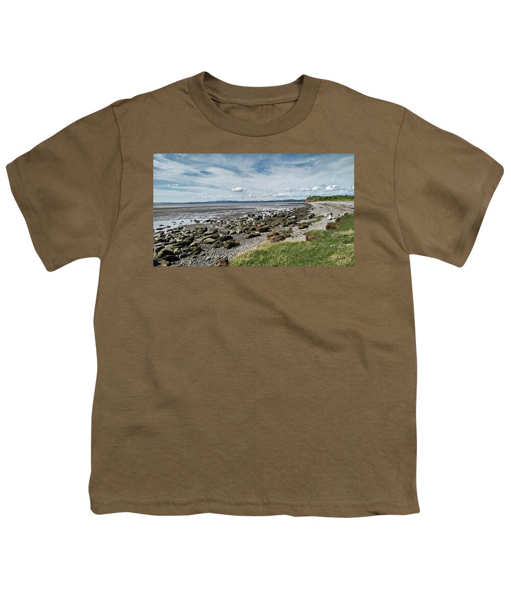 Morecambe Youth T-Shirt featuring the photograph MORECAMBE. Hest Bank. The Shoreline. #1 by Lachlan Main
