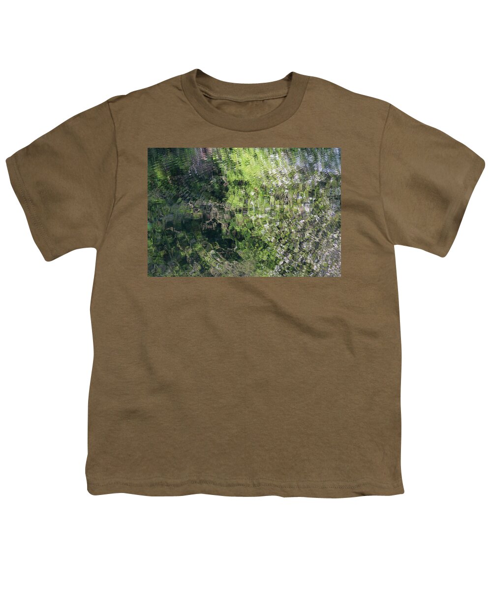 Ripples Youth T-Shirt featuring the photograph Ripples On The River With Blossom Reflections #1 by Anita Nicholson