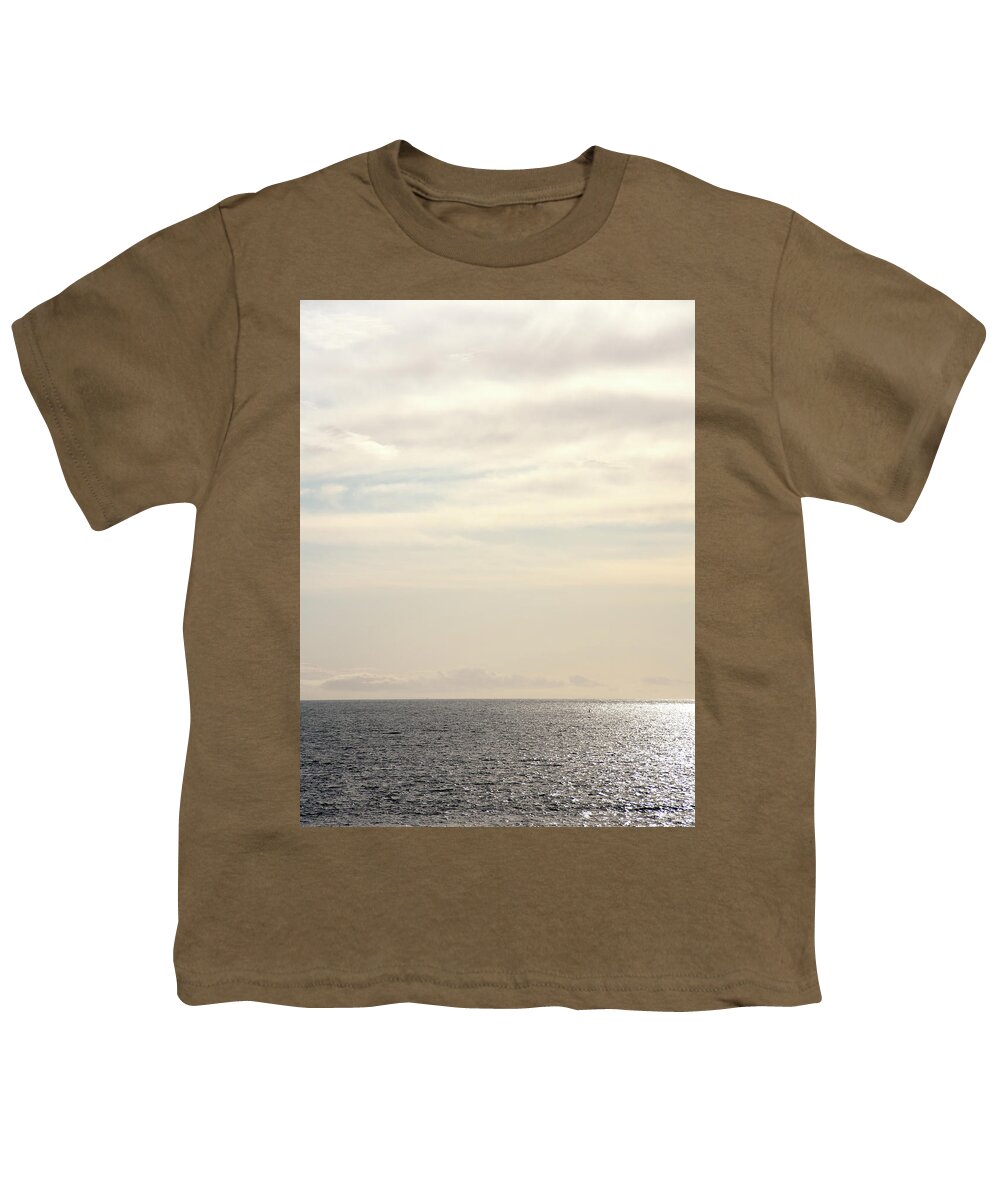Britain Youth T-Shirt featuring the photograph Sunlight gleaming on the sea #1 by Seeables Visual Arts