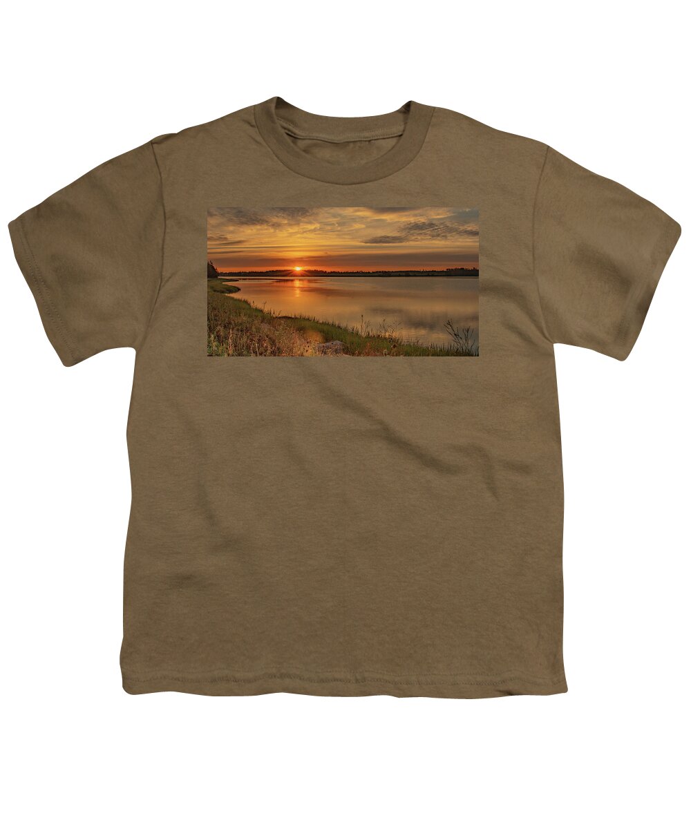 Pei Youth T-Shirt featuring the photograph Sunrise at Paynter's Creek by Marcy Wielfaert